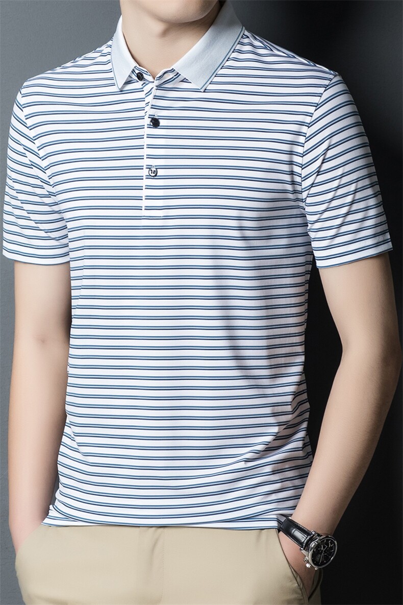 AF80H01钱塘2020-3夏季新款男士时尚休闲条纹T恤高品质P57,男装T恤,钱塘207-3