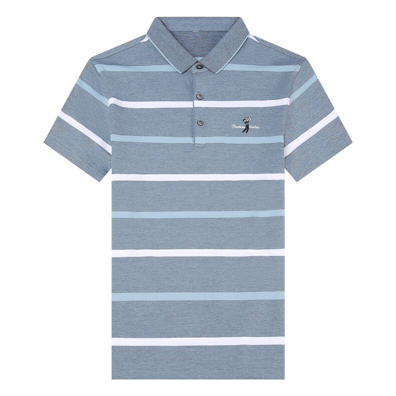 夏季新款男士翻领短袖t恤中年有领男装上衣服休闲POLO衫图片