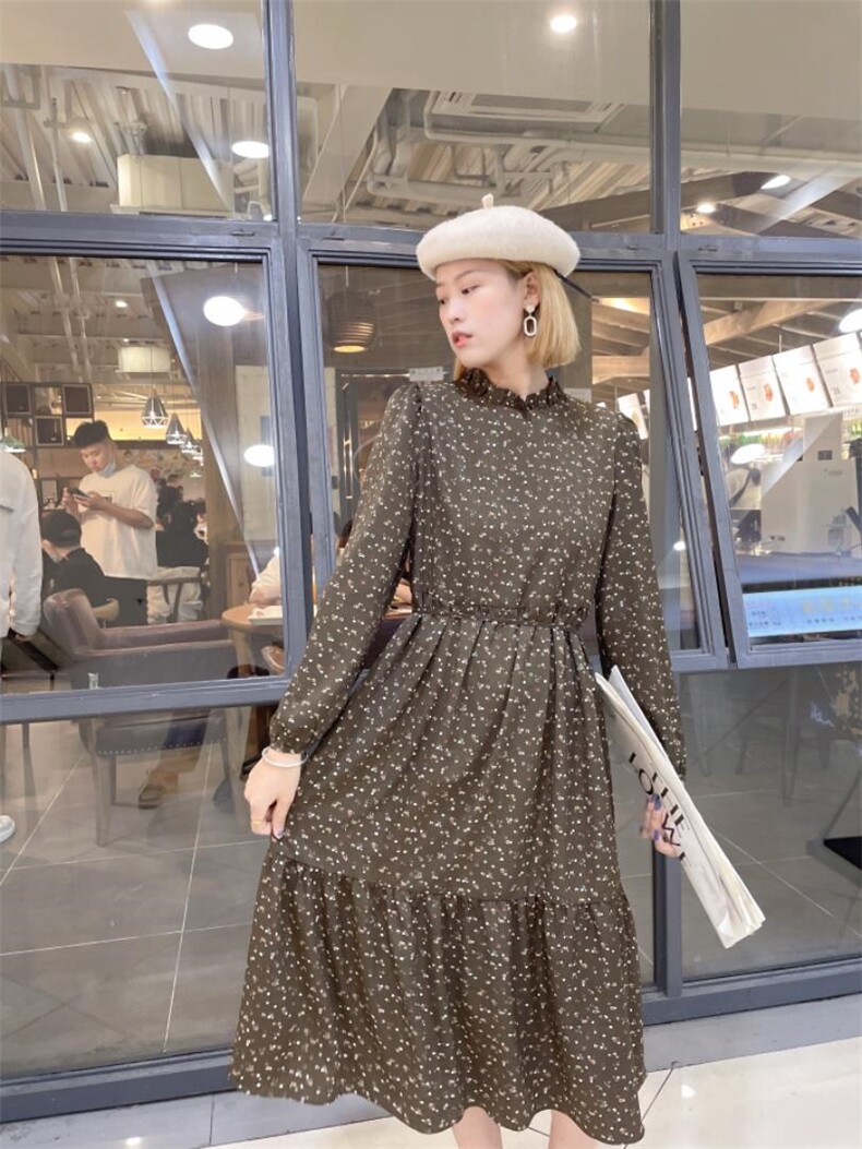 现货加厚冬季新款连衣裙，女装连衣裙，V/A