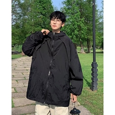 机能连帽防晒衣男夏季薄款防晒服痞帅户外冲锋衣外套HT76，男装防晒衣，星座1116A-1（原606A）