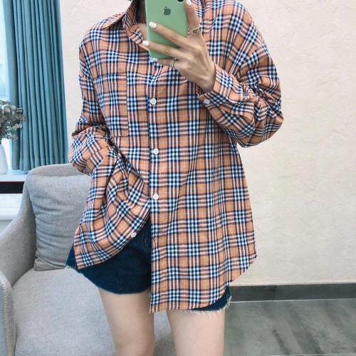 春夏格子衬衫，女装衬衫，变色鸟(4F)