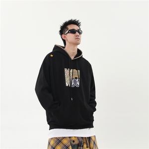 复古刺绣连帽卫衣男女秋冬民族风设计感潮帽衫上衣潮WY7052 P58图片