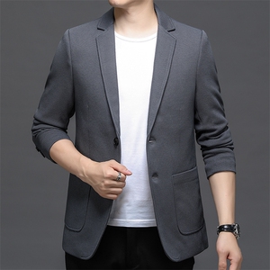 秋季新款西装男西服简约外套西服商务休闲小西装单西图片