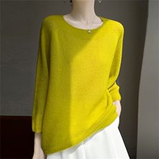 2025年秋季套头一线半高圆领短袖，女装羊绒衫，多娇羊绒