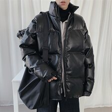 棉衣新款皮革亮面pu皮棉0衣备货万件，主推私聊。M711P90，男装棉衣，电商A132（原电商B245）