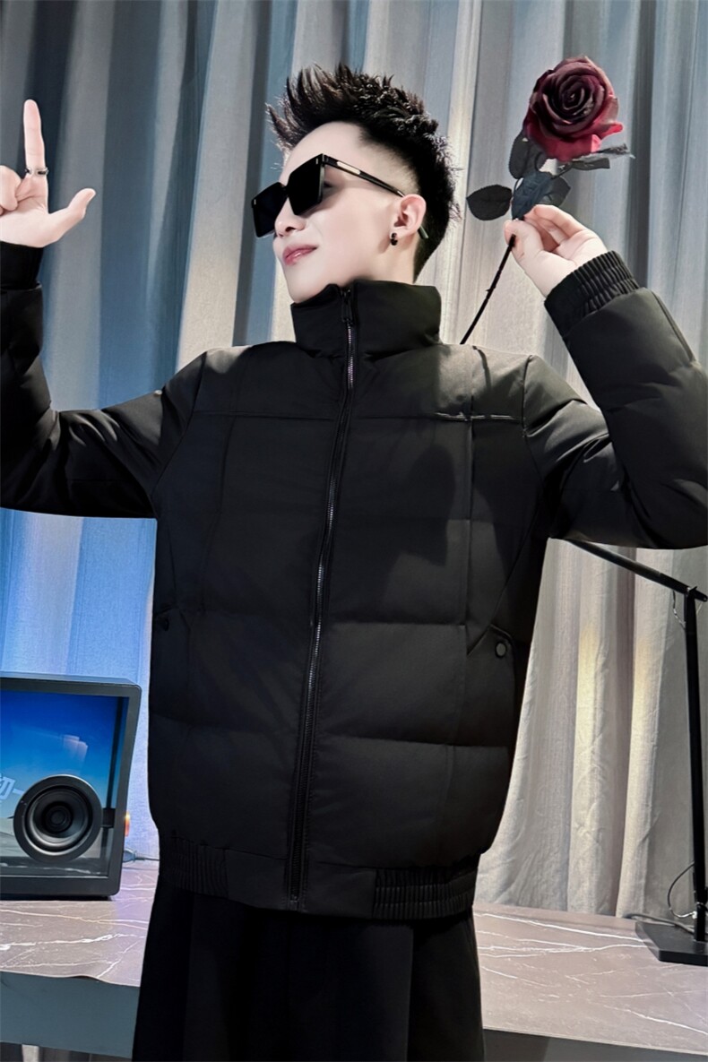 冬季新款男士修身立领棉衣男潮流简约小棉袄棉服外套MY9809-P125,男装棉衣,电商A368