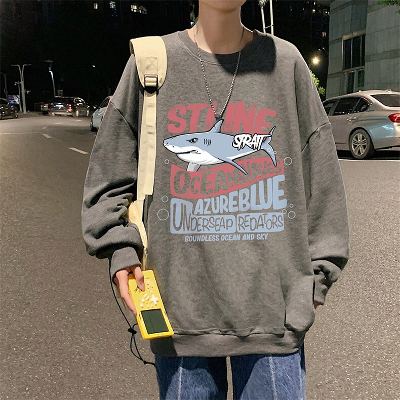 S6331-P28秋季圆领卫衣男大码韩版宽松长袖外套,男装卫衣,电商A040