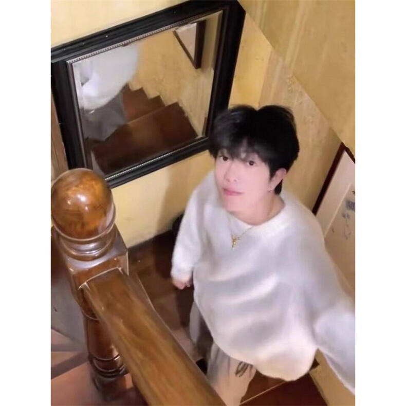 羊绒衫男海马毛慵懒风针织羊毛衫内搭保暖圆领毛衣外套MF33P55,男装针织衫/毛衣,电商D256-2(原A064-2)