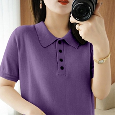 翻领紫色