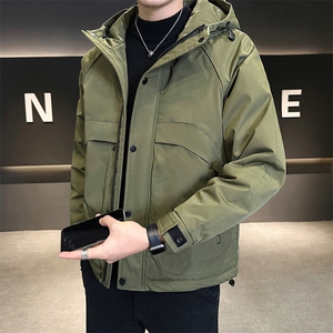 店主风 2025年男士秋冬二棉加棉加厚夹克连帽棉服M1121-P105图片