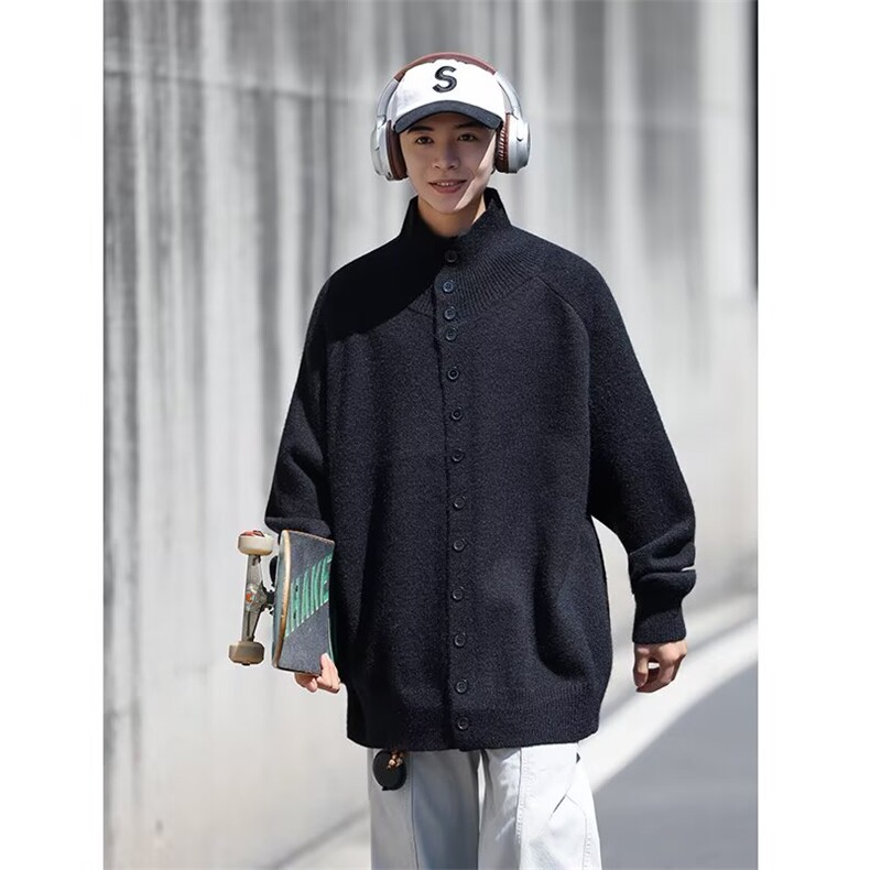 针织开衫男女韩版潮流宽松百搭帅气2025秋冬ins毛衣MZ877-P57,男装针织衫/毛衣,星座412-3