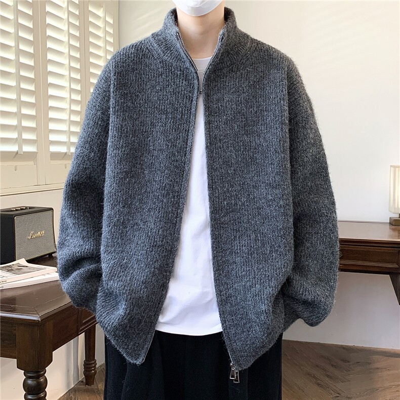 1018-1-M197-P75《新品》针织毛衣男士开衫休闲夹克外套时尚帅气,男装针织衫/毛衣,星座1018-1​