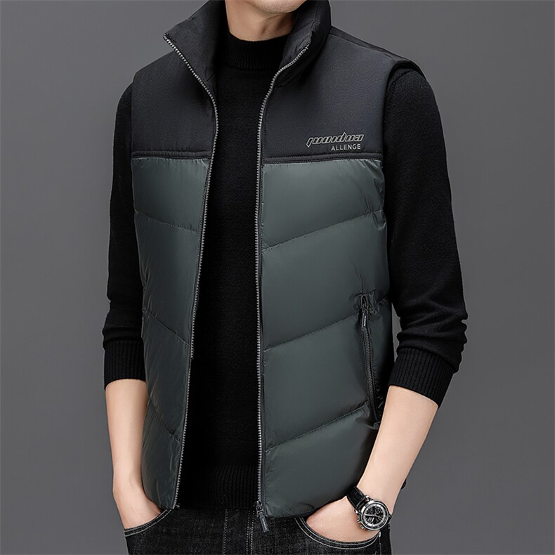 BZW2217钱塘2020-2新款时尚休闲冬季厚款中年男士羽绒服马甲P155,男装羽绒服,钱塘207-2
