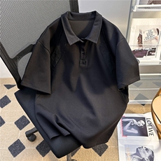 纯色翻领短袖polo衫男款夏季t恤情侣装美式半袖衬衫PL0114-P33，男装Polo衫，星座308B-2