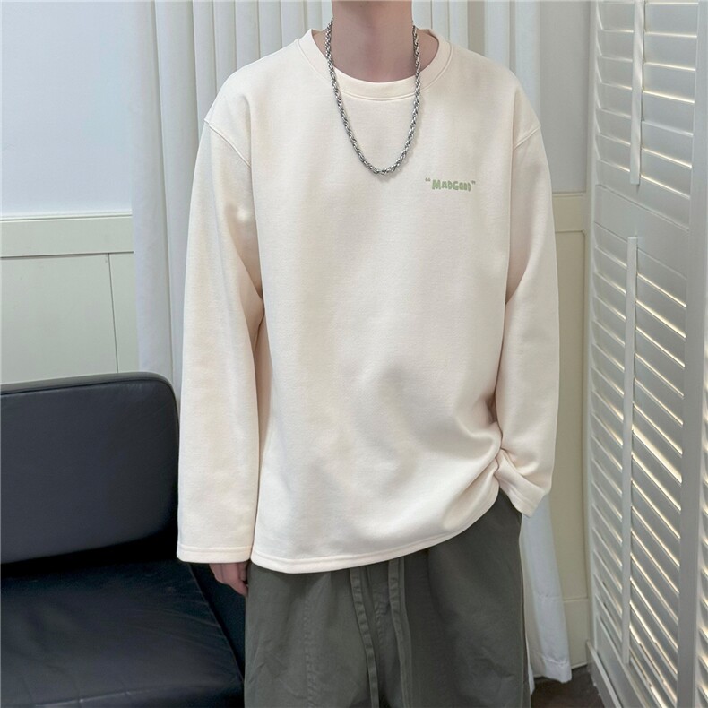 现货-2025立秋新款圆领套头卫衣男潮牌重磅长袖A351-AT2513-P50,男装卫衣,电商A351