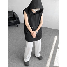 M-8XL特大码冰丝速干连帽背心男篮球运动无袖健身服坎肩TDX315P35，男装背心/马甲，电商D206-1