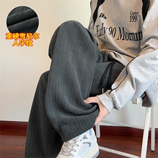 新款百搭高克重雪尼尔420g人字纹宽松舒适休闲裤K24135-特P35控68，男装休闲裤，电商A001-1