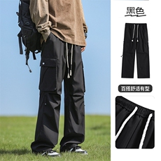 高街直筒裤男款美式工装机能裤宽松冲锋休闲长裤K720-特批-39，男装工装外套，星座718-1