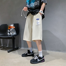 2025夏季新款华夫格沙滩五分裤男休闲中裤宽松跑步短裤K1041-P18，男装牛仔裤，星座207