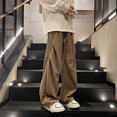 2024新款灯芯绒宽松直筒休闲裤潮流男青少年秋冬现货K8215-P34，男装休闲裤，星座512-3