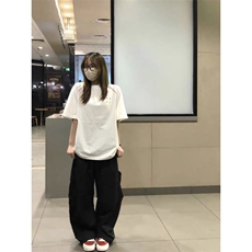 H0819-P35印花+打网纯棉220克休闲宽松短袖t恤，女装T恤，星座617A-2