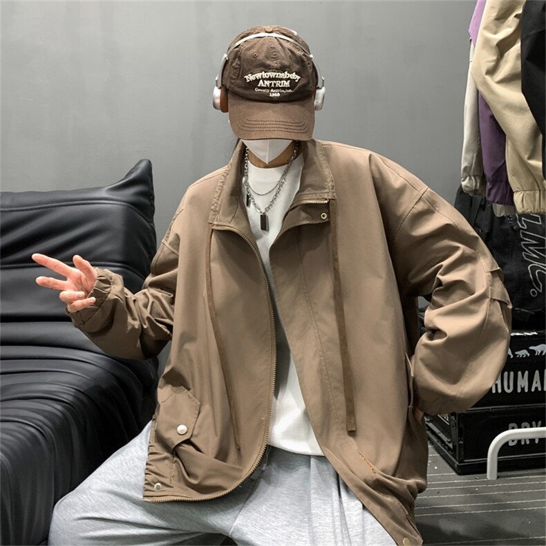 电商DSA028-JK2401P65100聚酯新款潮流防水冲锋衣夹克男,男装夹克,电商A028