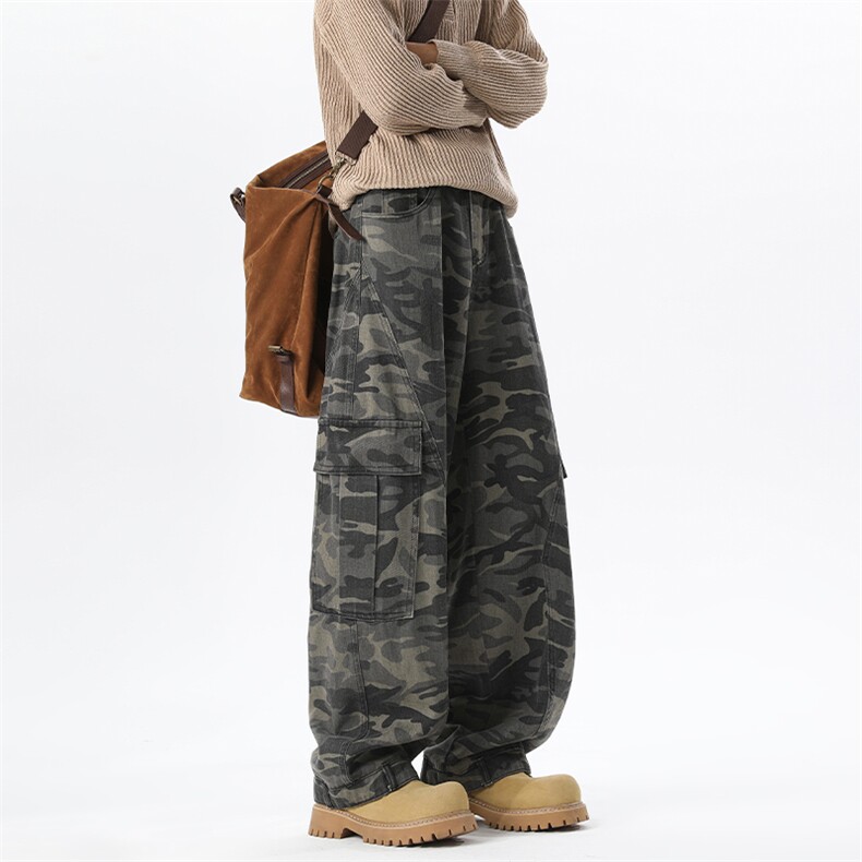 2025秋季新款无影墙美式迷彩弯刀工装裤M-5XLGK25929-特P45，男装工装外套，电商A022