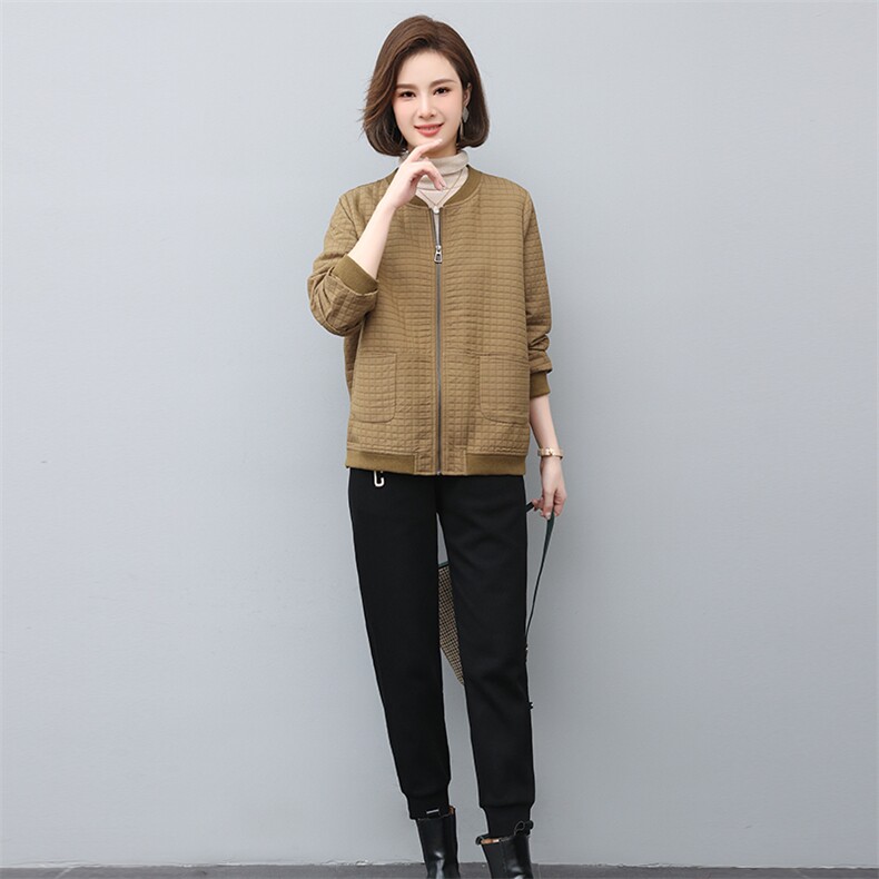 02023年春季新款潮韩版夹棉女长袖宽松显瘦休闲两件套装,女装套装/套裙,独衣靓