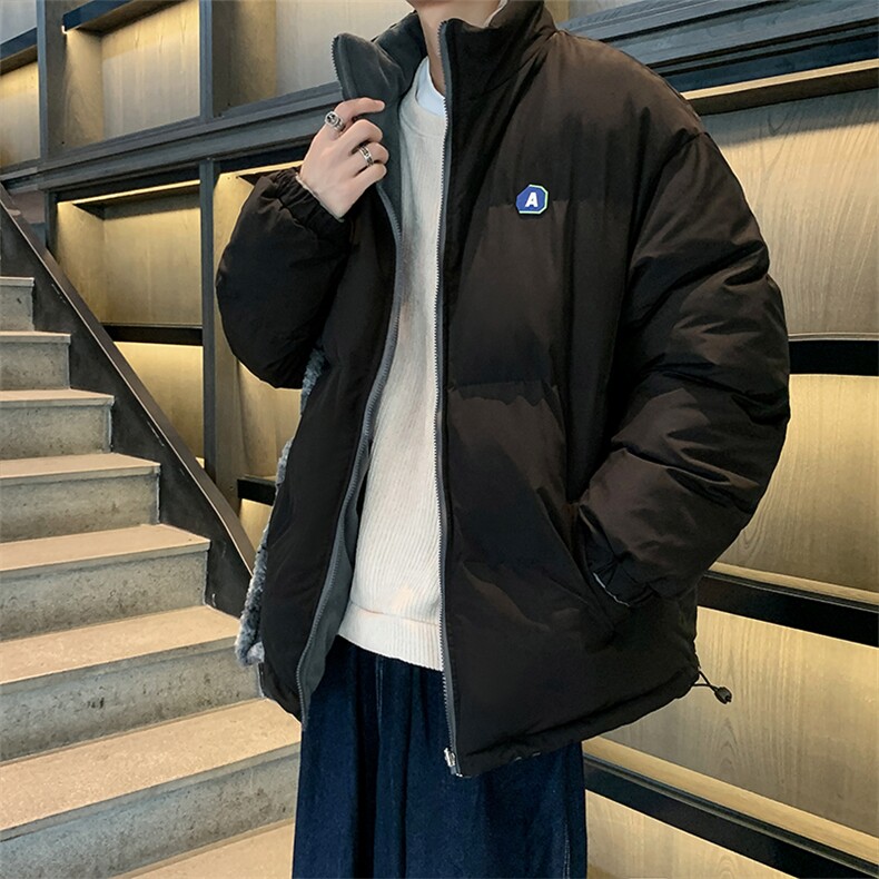 两面穿棉服男品质百搭宽松加厚保暖棉衣情侣外套W2067-P80,男装棉衣,星座512-2