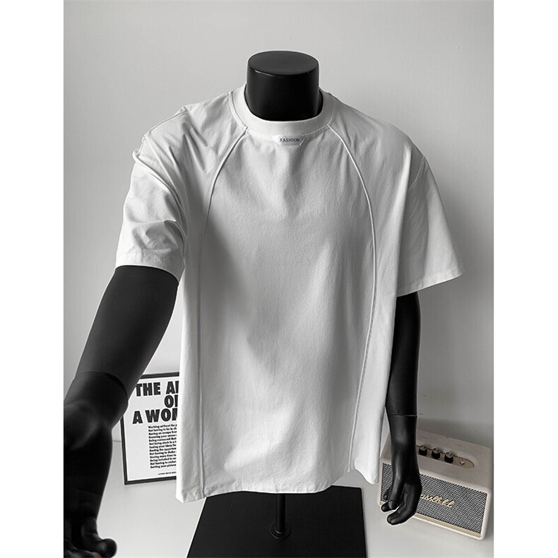 夏季宽松速干短袖设计款衣服反穿个性上衣XZ808B-WH075-特P23图片