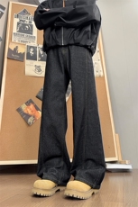 B221美式ins高街设计感宽松直筒原色牛仔裤LK25593-特P45控78，男装牛仔裤，电商B221