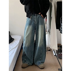 春季美式ins高街hiphop水洗弯刀牛仔裤货号K25128PP60，男装牛仔裤，电商A063