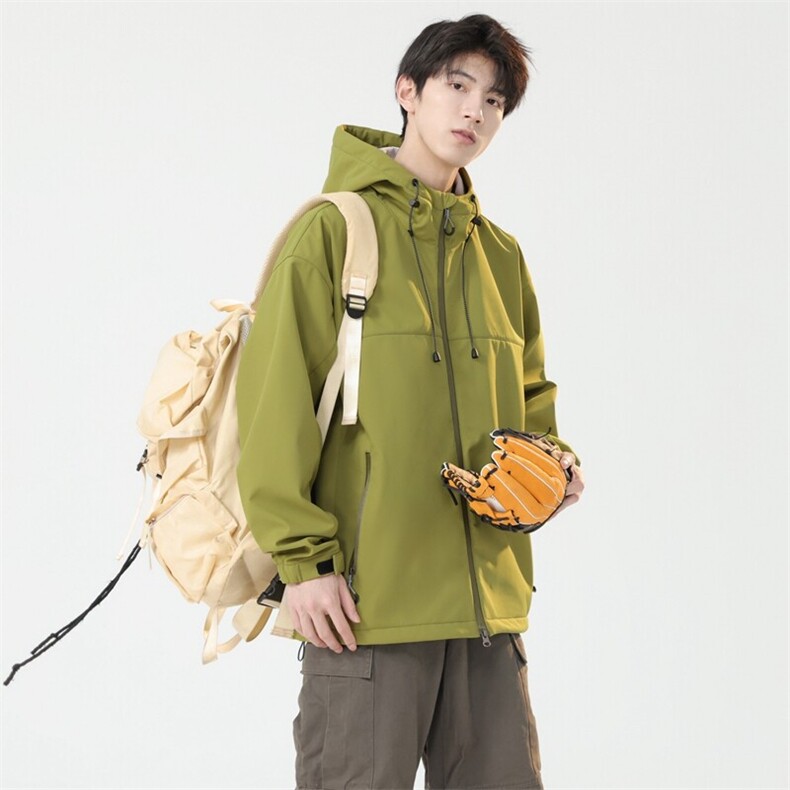 高品质现货冲锋衣外套男2025春季新款宽松连帽工装夹克JK223-P93,男装夹克,星座308B-2