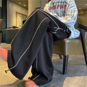 春季新款美式运动潮流设计宽松休闲卫裤B315-K25605-特p40控78图片