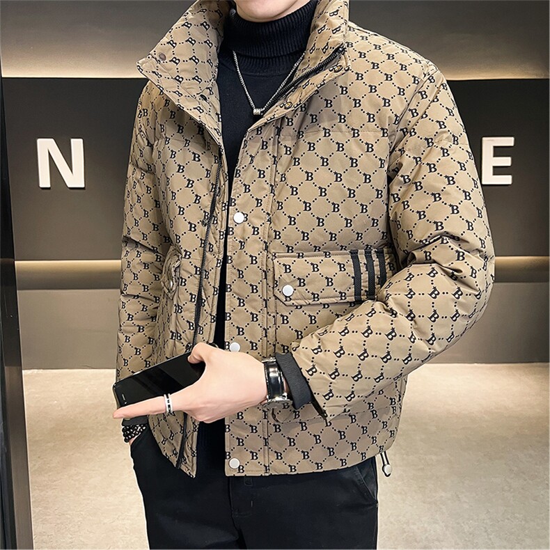 2025冬款店主风羽绒服男休闲上衣字母印花男外套B317/2028/P175,男装羽绒服,电商B317