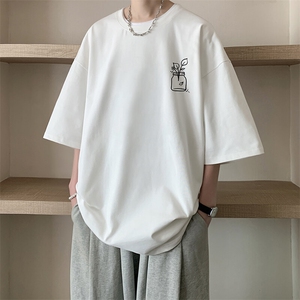 230g重磅纯棉短袖t恤男大码半袖半截袖 DX17430-P20图片