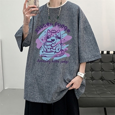 风复古亚麻短袖男棉麻t恤男半袖ZT71317-P35，男装T恤，电商A040