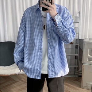 气质青春流行潮流慵懒新款夏季方领文艺休闲衬衫长袖 W1241-P36图片