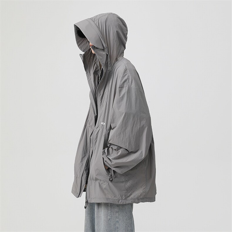港风大码复古山系户外薄款男女连帽防晒服XZ213-JKFS001-P55控78,男装夹克,星座213