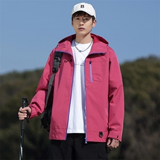 新款男女高品质户外登山服青少年学生冲锋衣夹克外套HS6633-P80，男装夹克，星座1206（原A206）