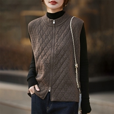 2025年秋季时尚百搭通勤简约休闲羊毛马甲，女装马甲，暖烁羊绒