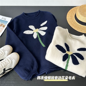 圆领打底衫女显瘦柔软长袖针织衫秋冬新款内搭毛衣图片
