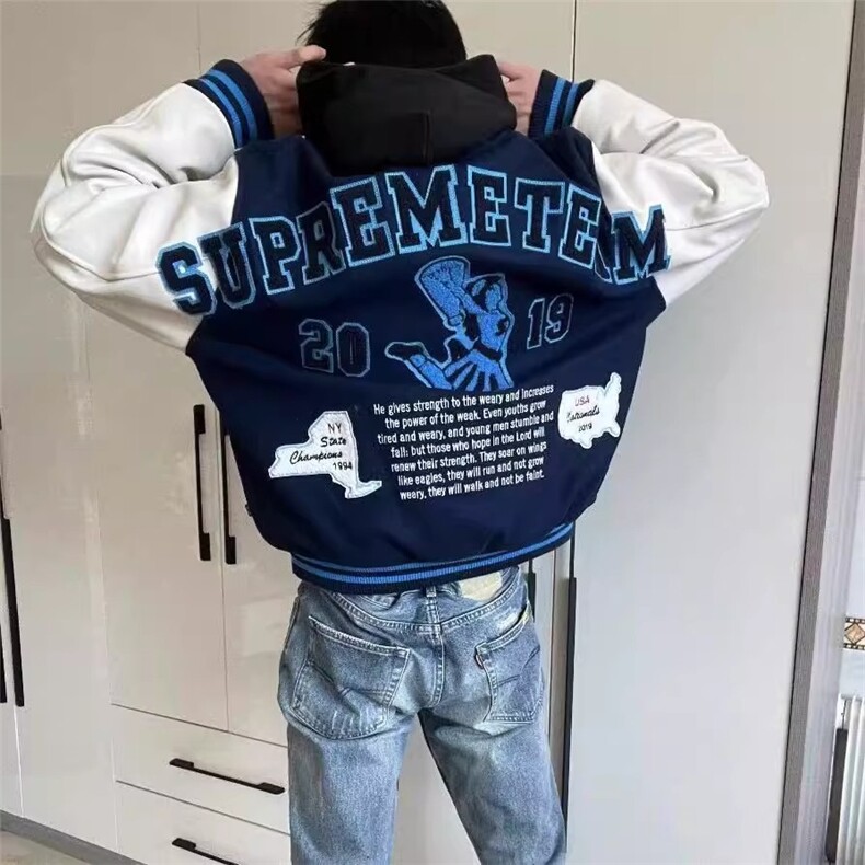 J9910-P72新款美式潮牌宽松重磅刺绣棒球服外套情侣夹克,男装夹克,星座617A-2