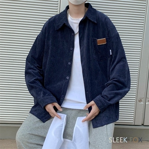 秋季新款小众设计感上衣男生潮流百搭休闲外套韩系潮男百搭长袖潮图片