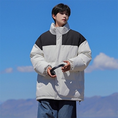 现货抖音得物品质拼接撞色三防加厚棉衣外套冬季立领棉服MY88888，男装棉衣，电商A486