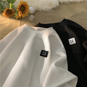 春夏新款华夫格绣标短袖T恤大码M~5XL XZ604-DT401-P25控38图片