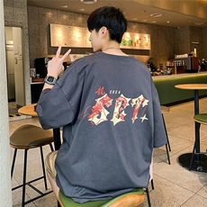 夏季新款龙年字母印花SET短袖大码M~5XLXZ604-DT217-P25控39，男装T恤，星座604