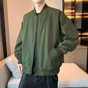 秋季棒球服飞行夹克男雪尼尔防水面料夹克JK87-P70图片
