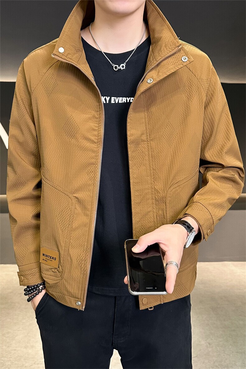 店主风2025秋季新款立领外套男装休闲夹克C317-J6615-P110,男装夹克,电商C317
