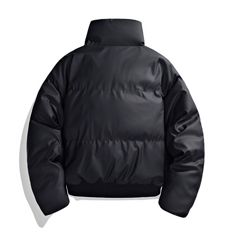 冬季clean立领棉服中性加厚PU皮短款棉衣HZ8810-特P72不议价,男装棉衣,星座610B-1